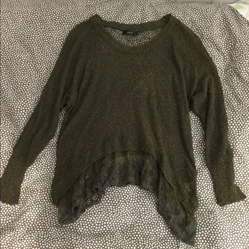 Olive green top from LF